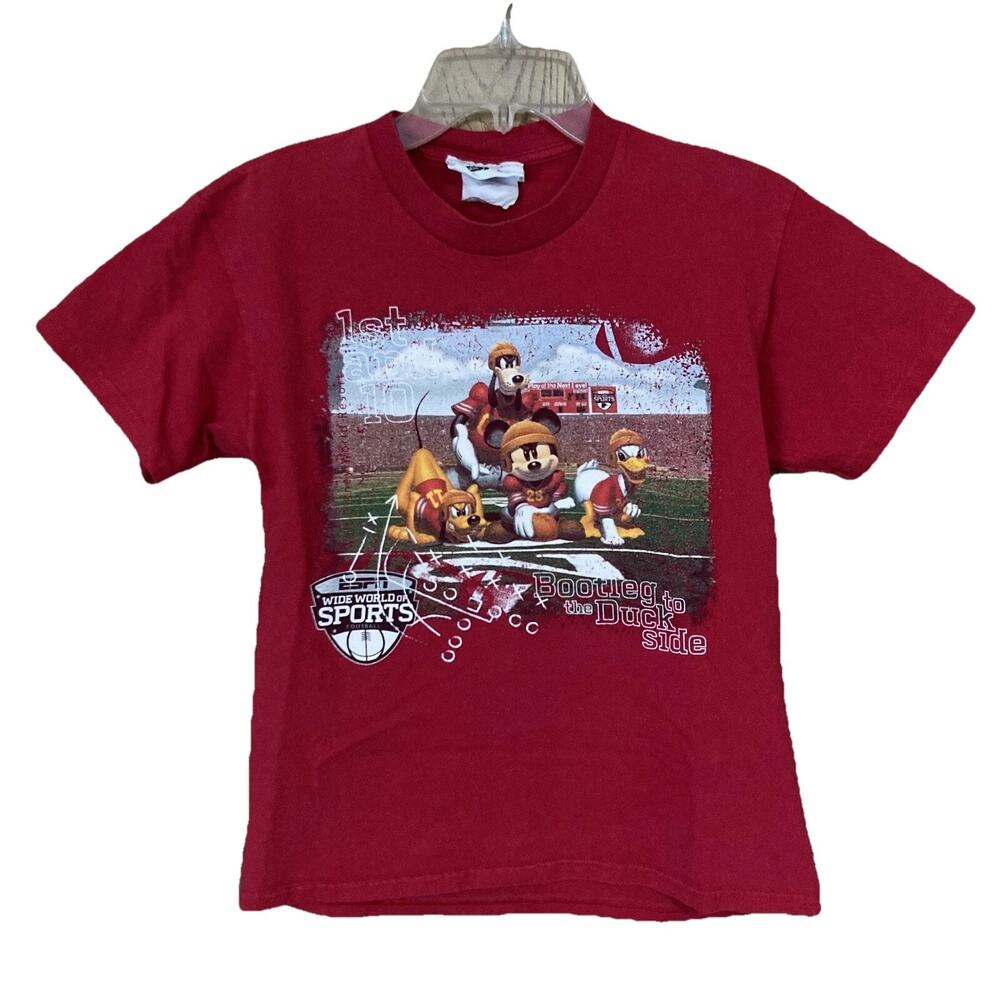 ESPN Wide World of Sports Football x Disney T-Shirt Mickey Mouse Donald Goofy